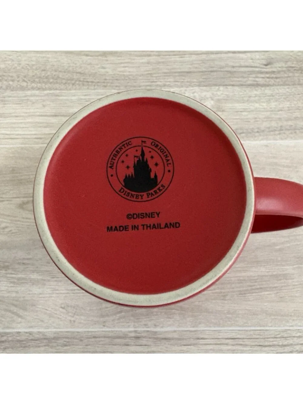 Disney Parks Mickey Mouse Red Silhouette Pattern Ceramic Coffee Mug